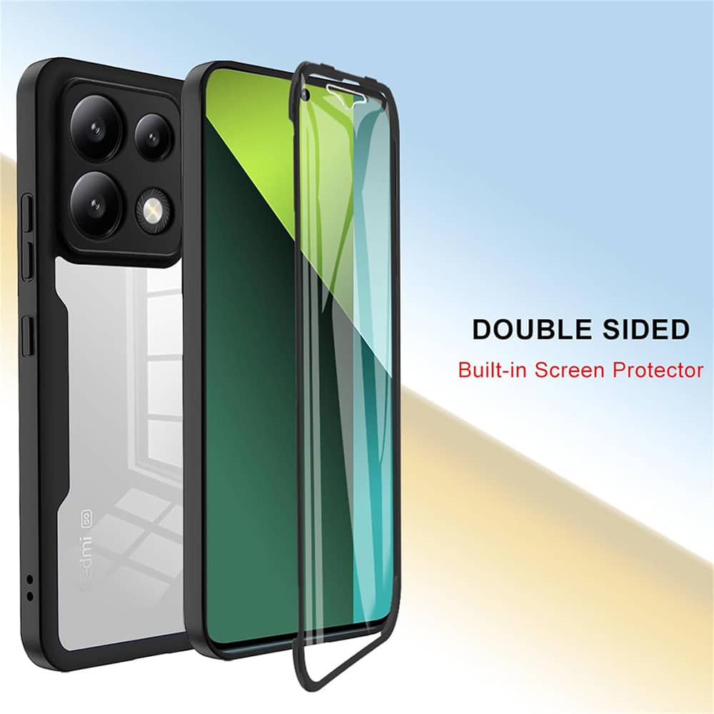 Techsuit – oboustranný ochranný kryt ColorVerse 360 Series pro Xiaomi Redmi Note 13 5G – černý
