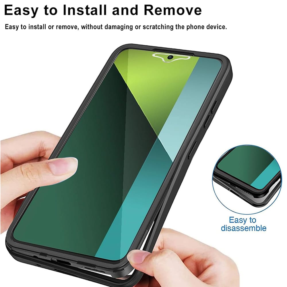 Techsuit – oboustranný ochranný kryt ColorVerse 360 Series pro Xiaomi Redmi Note 13 5G – černý