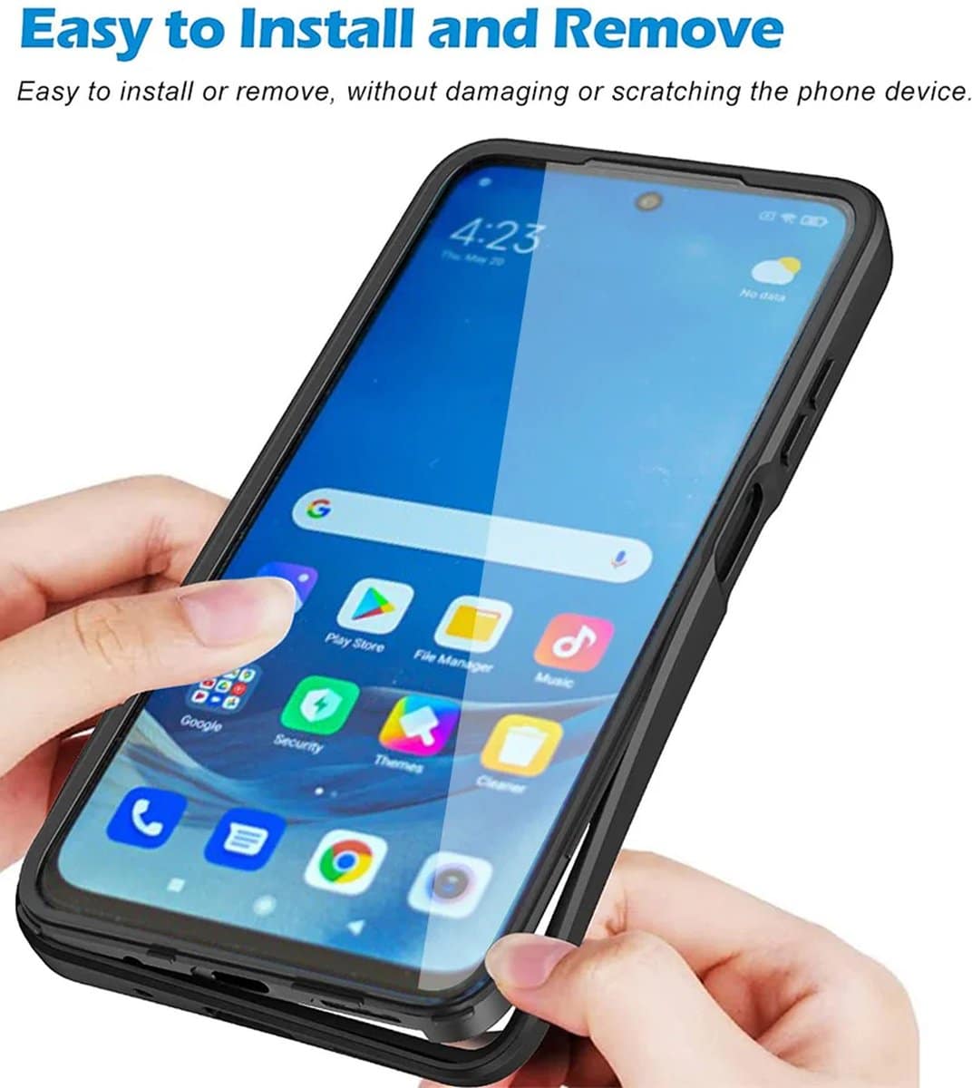 Techsuit – oboustranný ochranný kryt ColorVerse 360 Series pro Samsung Galaxy A12 – černý