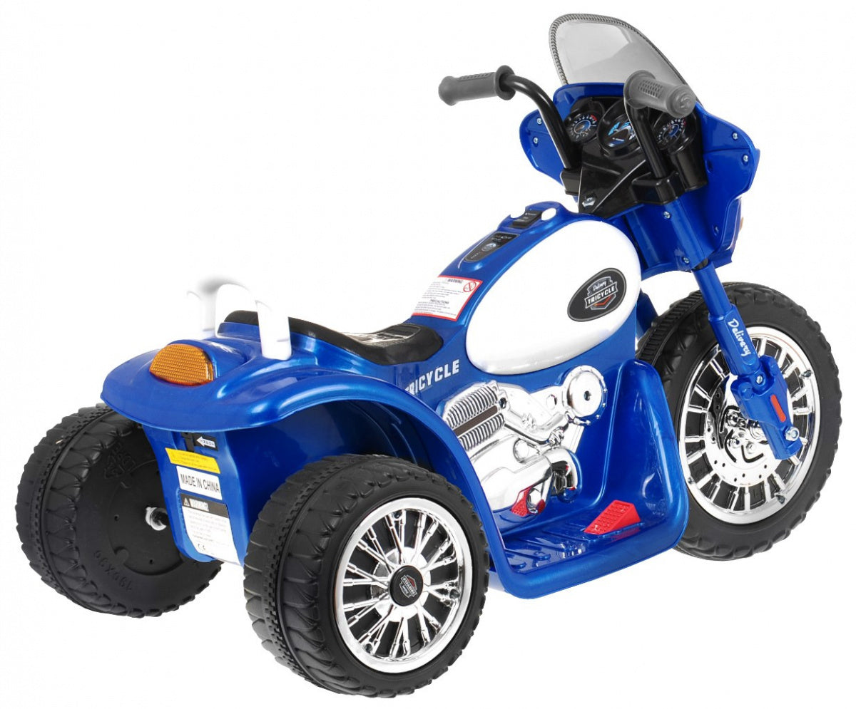 Policijski motor na akumulator Police - Plavi
