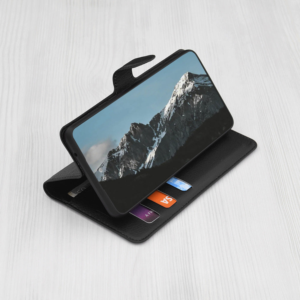 Techsuit Leather Folio flipové pouzdro pro Honor 400 Lite – černé