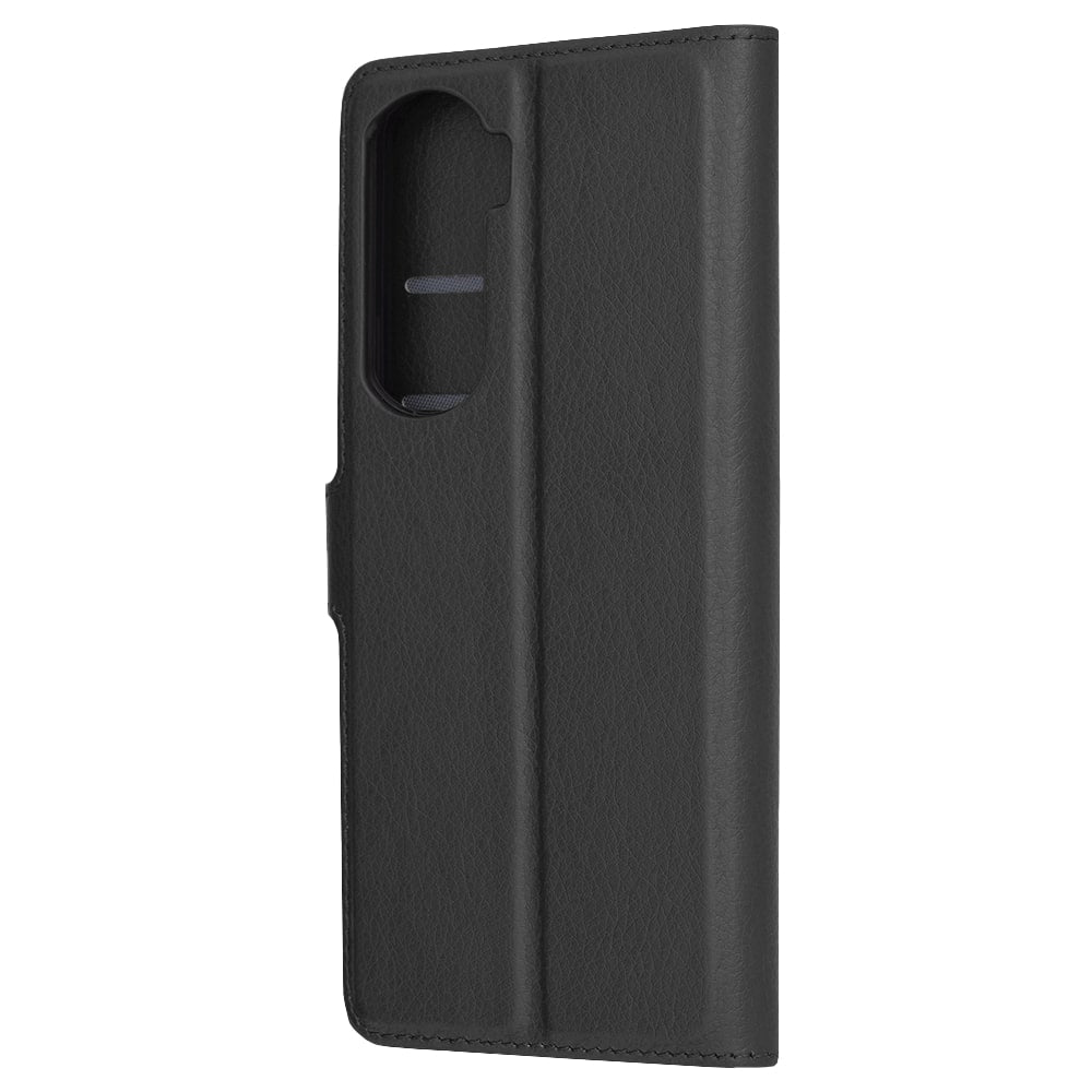 Techsuit - Kožené flipové pouzdro peněženkového typu pro Honor 90 Lite - černé