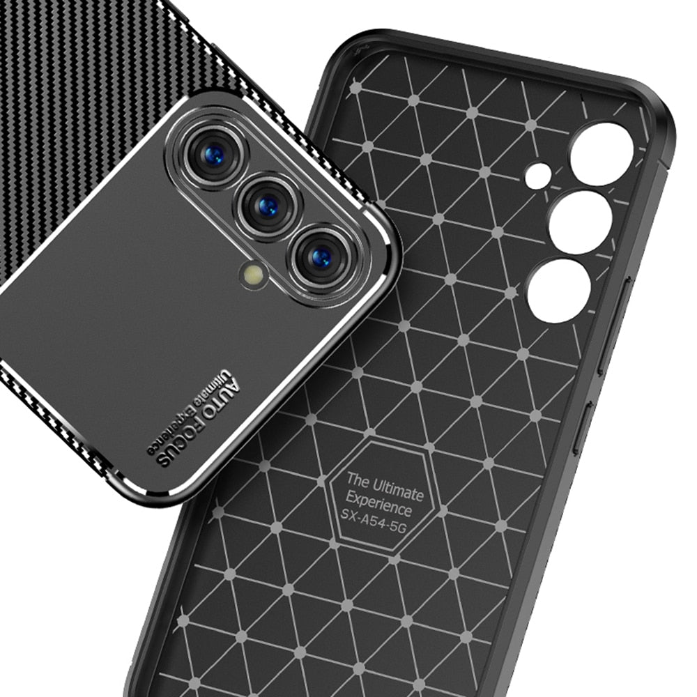 Techsuit – CarbonFiber pouzdro pro Samsung Galaxy A54 5G – černé