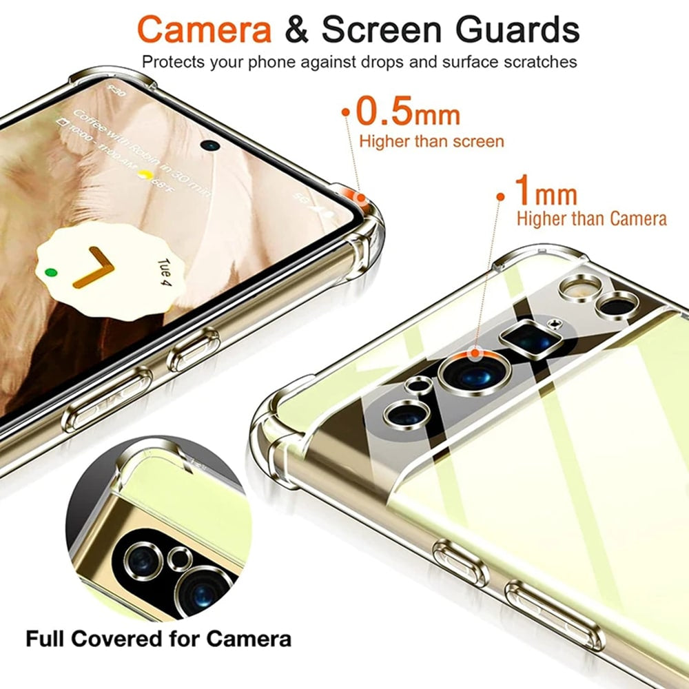 Techsuit Shockproof Clear Silicone průhledné silikonové pouzdro odolné proti nárazům pro Google Pixel 9 Pro XL