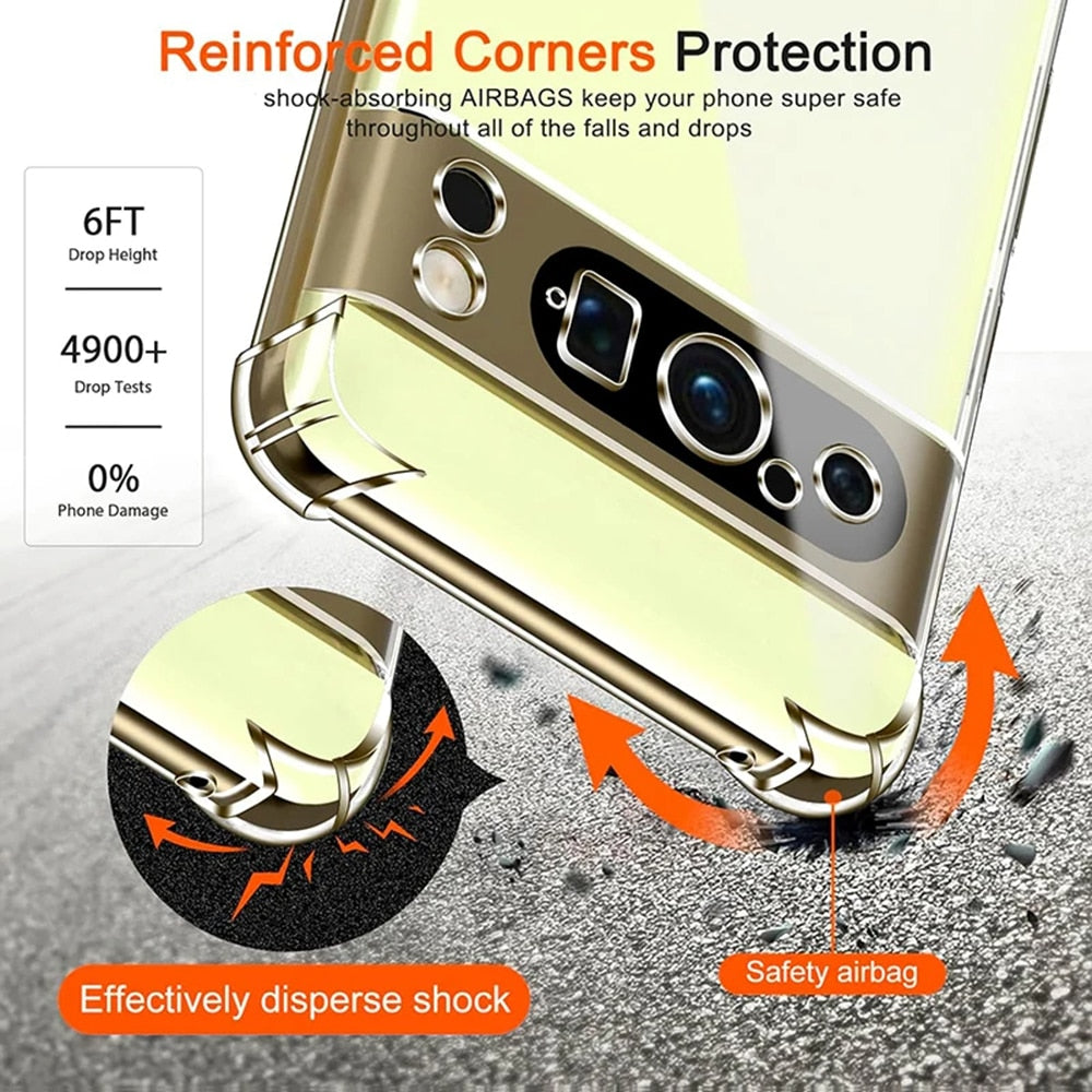 Techsuit Shockproof Clear Silicone průhledné silikonové pouzdro odolné proti nárazům pro Google Pixel 9 Pro XL