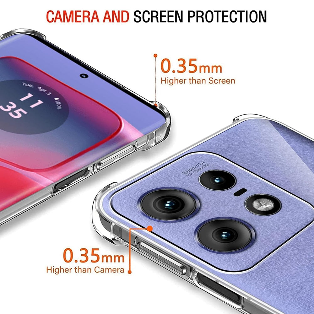 Techsuit Shockproof Clear Silicone průhledné silikonové pouzdro odolné proti nárazům pro Motorola Edge 50 Pro