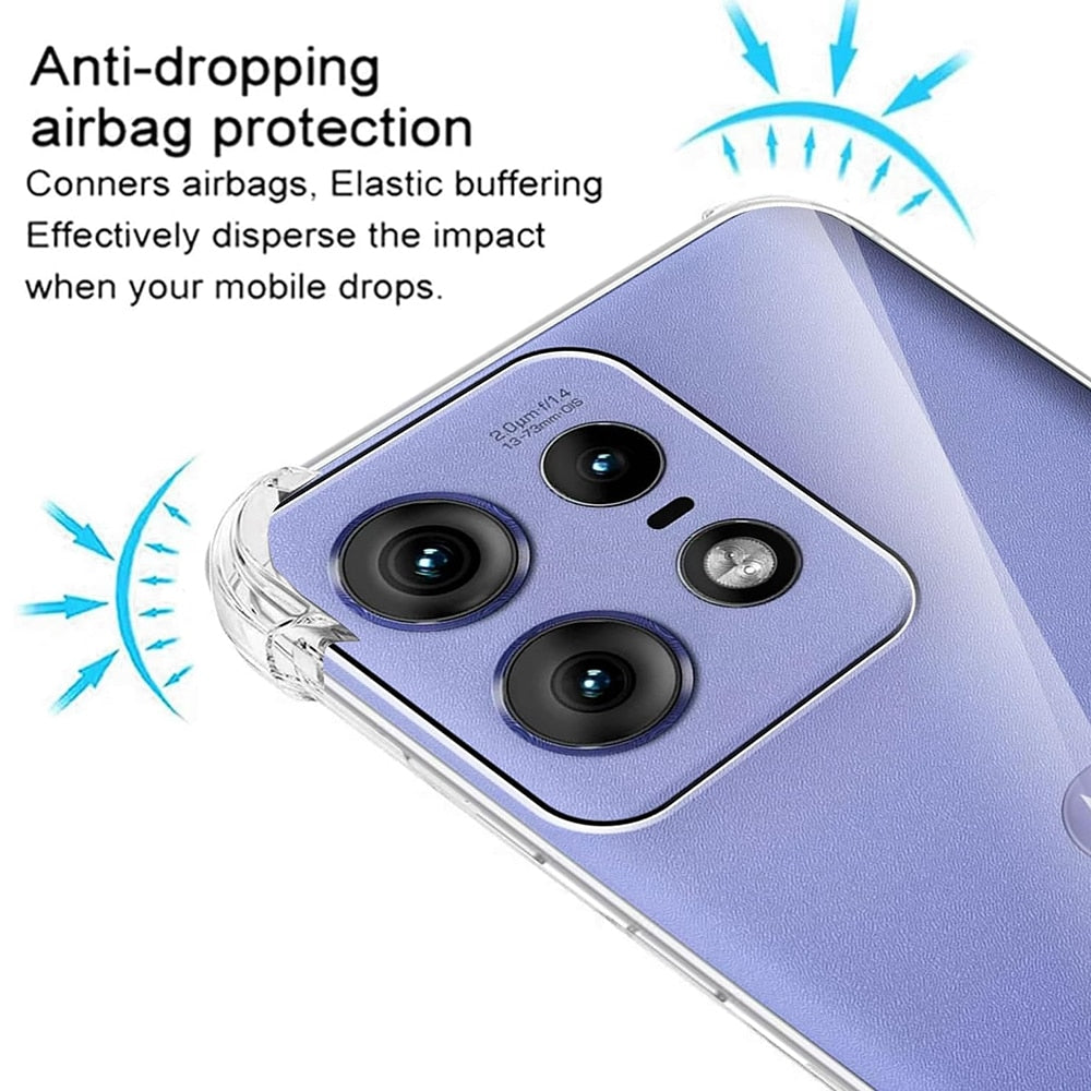 Techsuit Shockproof Clear Silicone průhledné silikonové pouzdro odolné proti nárazům pro Motorola Edge 50 Pro
