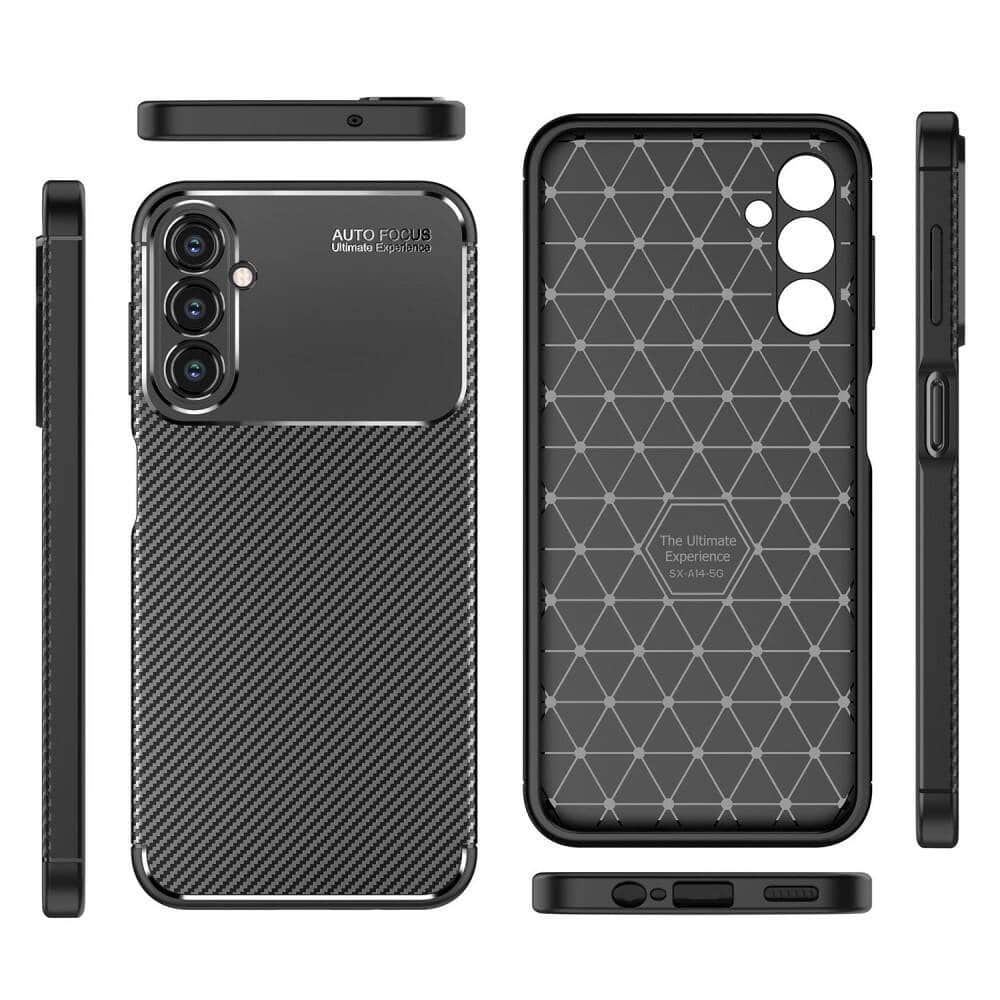 Techsuit – CarbonFiber pouzdro pro Samsung Galaxy A15 4G / A15 5G – černé