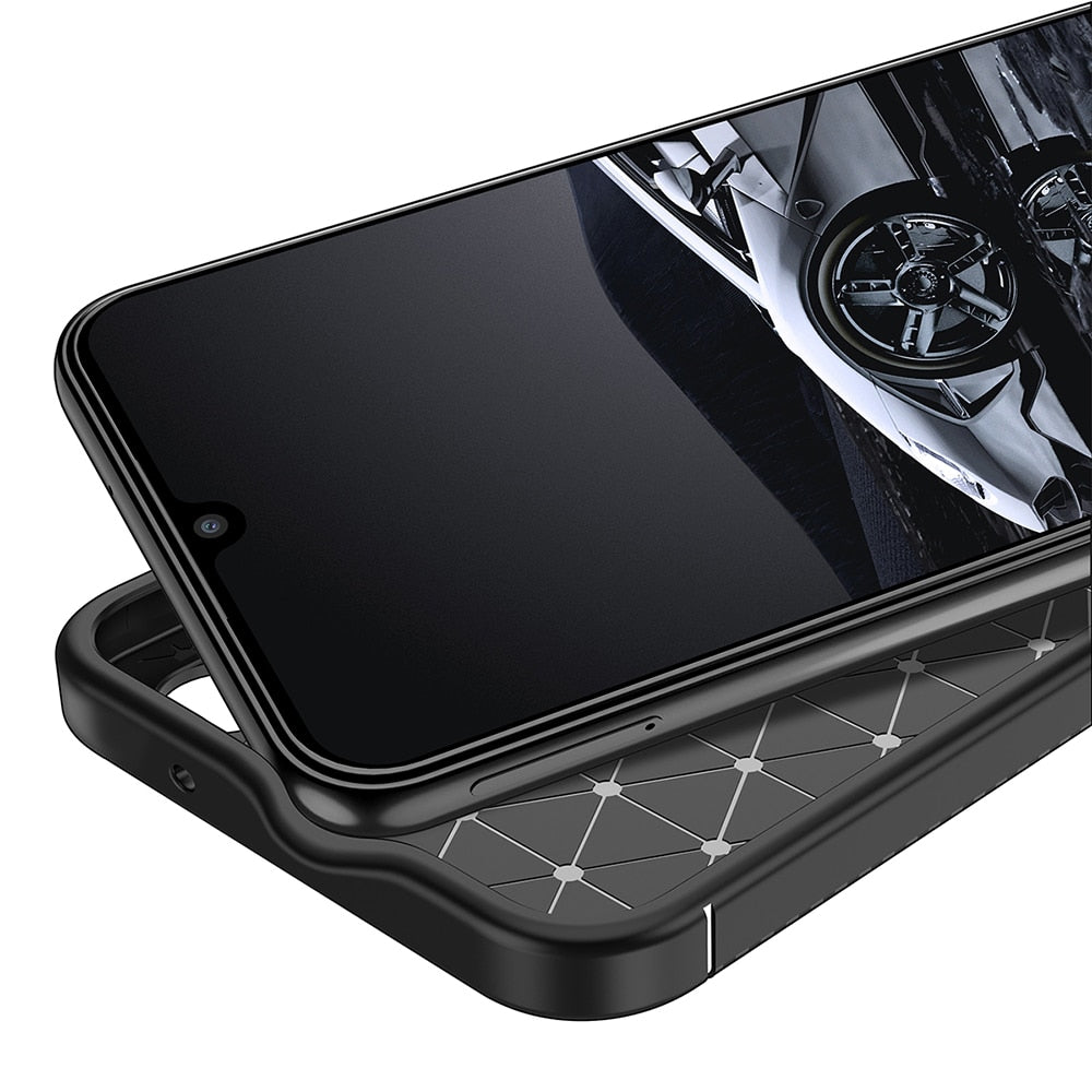 Techsuit – CarbonFiber maska za Samsung Galaxy A14 4G / A14 5G – crna