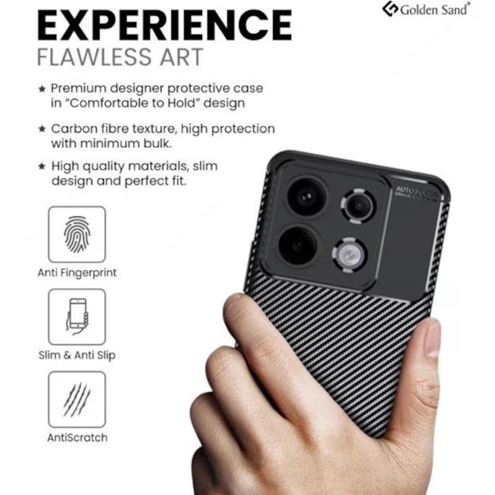 Techsuit – CarbonFiber maska za Xiaomi Redmi Note 13 5G – crna