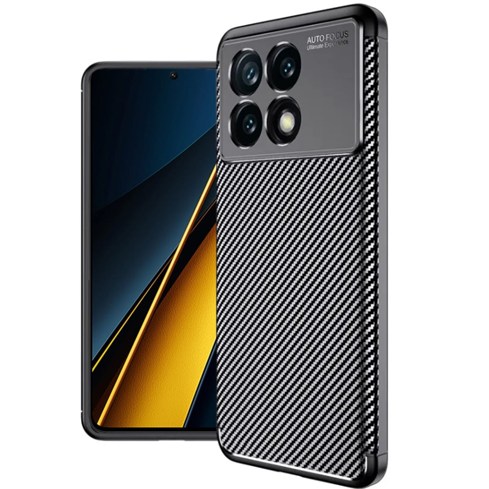 Techsuit – CarbonFiber maska za Xiaomi Poco X6 Pro – crna