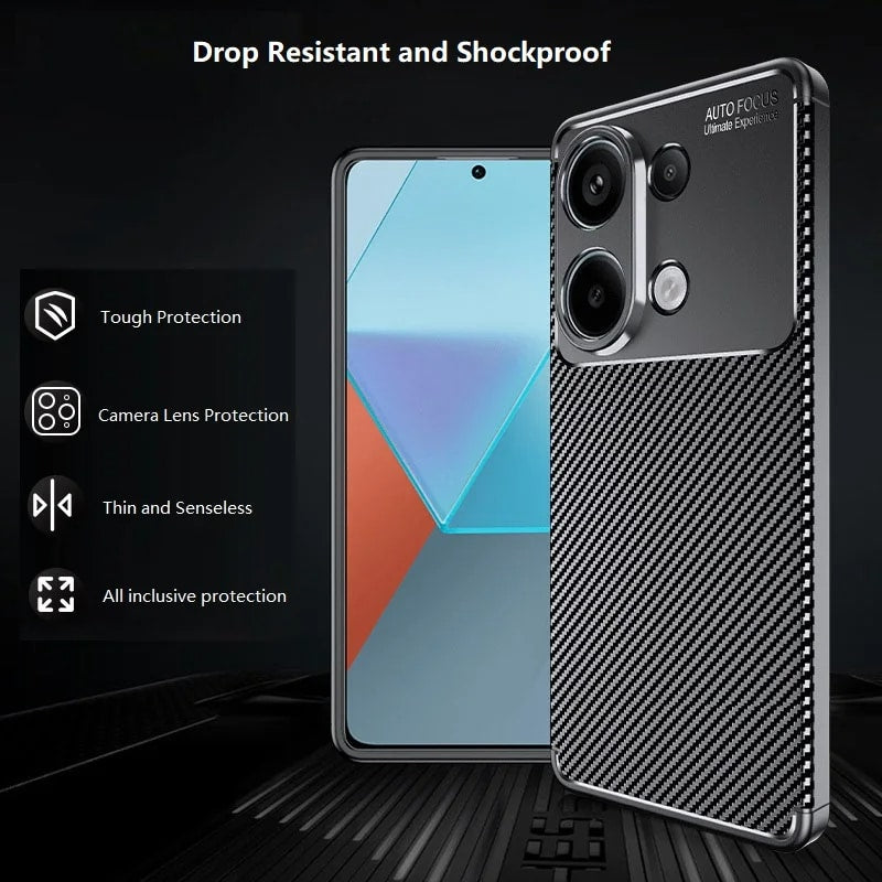 Techsuit – CarbonFiber pouzdro pro Xiaomi Poco X6 Pro – černé