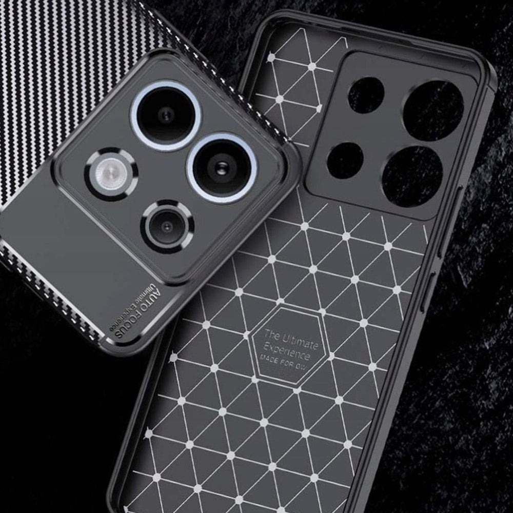 Techsuit – CarbonFiber pouzdro pro Xiaomi Redmi Note 13 Pro 5G / Poco X6 – černé