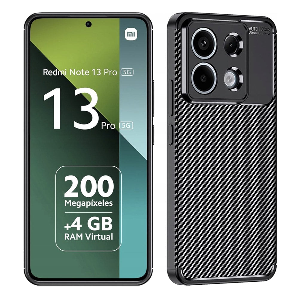 Techsuit – CarbonFiber pouzdro pro Xiaomi Redmi Note 13 Pro 5G / Poco X6 – černé