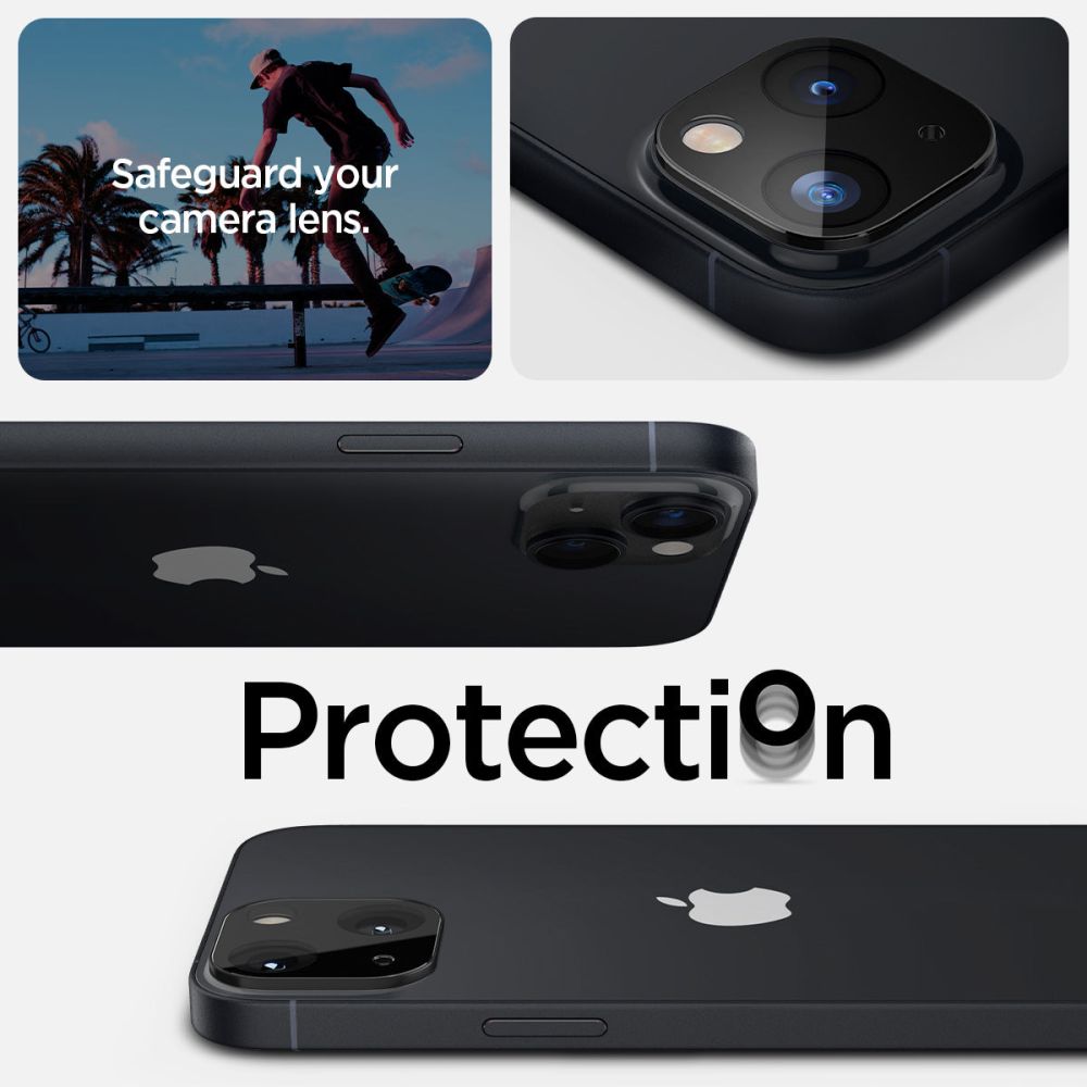 SPIGEN OPTIK.TR OCHRANA FOTOAPARÁTU 2-PACK IPHONE 14/14 PLUS ČERNÁ KRYTKA