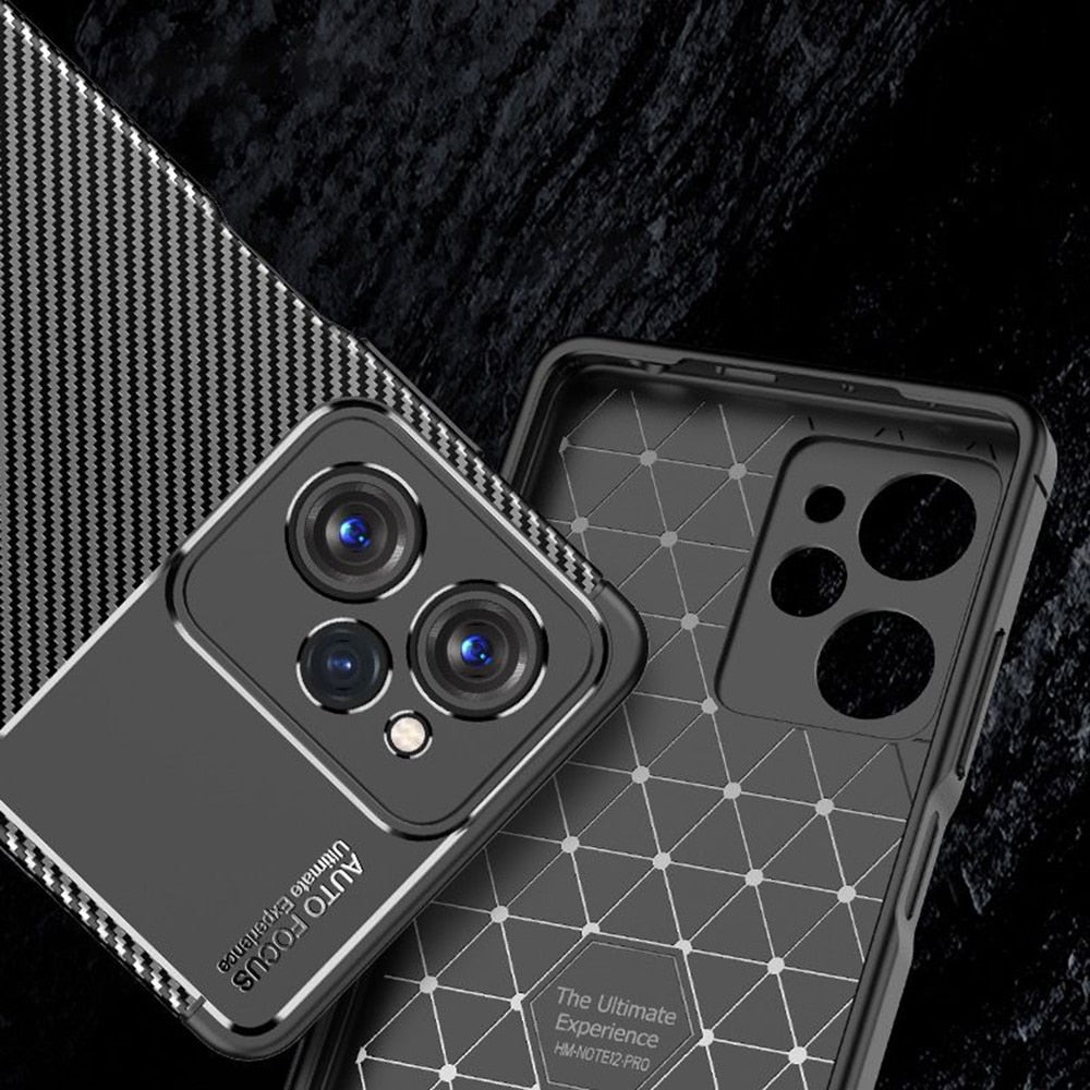 Techsuit – CarbonFiber pouzdro pro Xiaomi Poco X5 Pro – černé