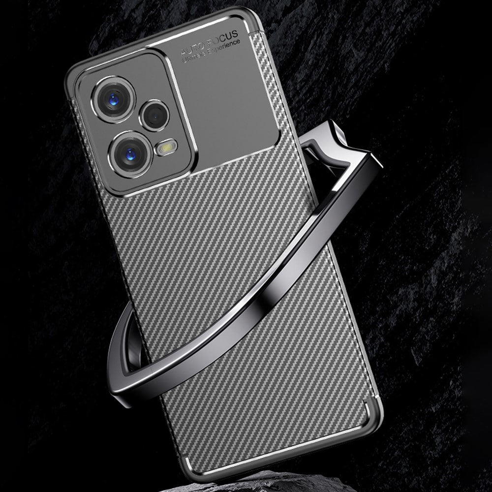 Techsuit – CarbonFiber pouzdro pro Xiaomi Redmi Note 12 5G / Poco X5 – černé