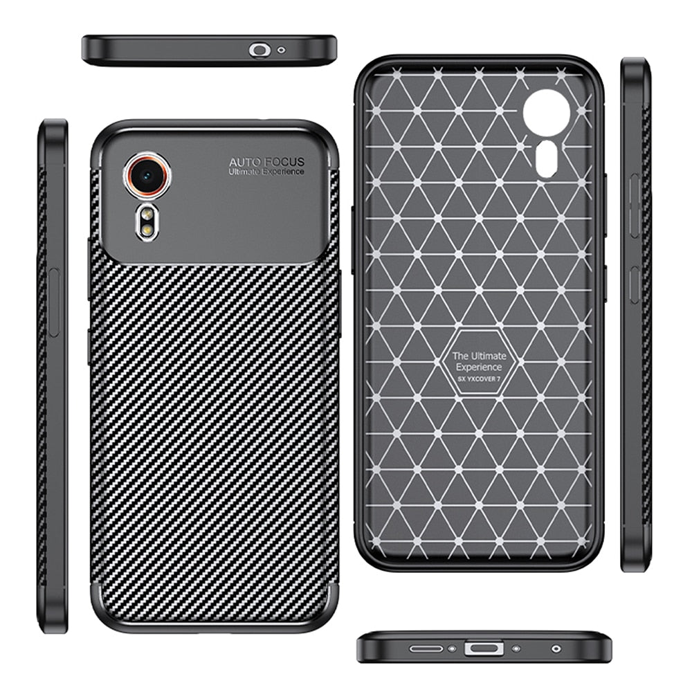 Techsuit – CarbonFiber maska za Samsung Galaxy Xcover7 – crna