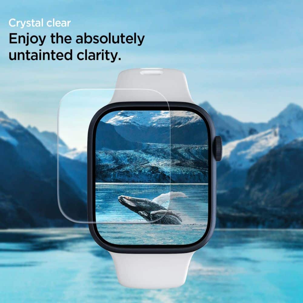 Spigen - Neo Flex (3 ks) - Apple Watch 4 / 5 / 6 / SE / 7 / 8 (44 mm / 45 mm) - průhledný