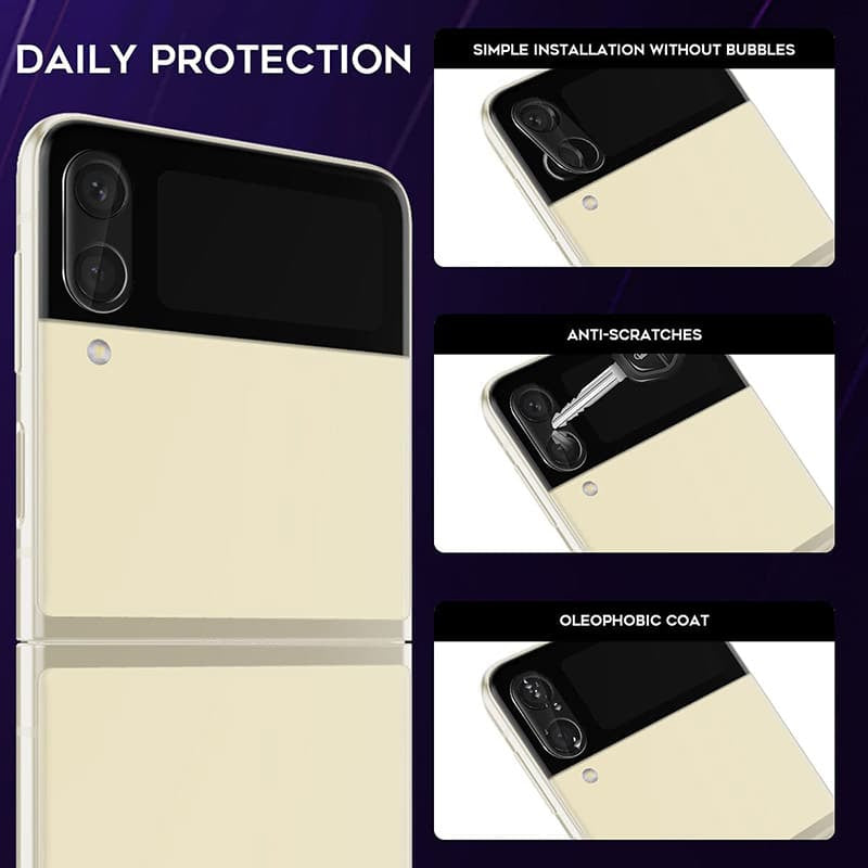 MOCOLO - Hedvábné HD PRO sklo pro kameru - Samsung Galaxy Z Flip 3 5G - černé