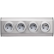home Strujni razdjeljnik sa 4 utičnice, INOX - KNV 04