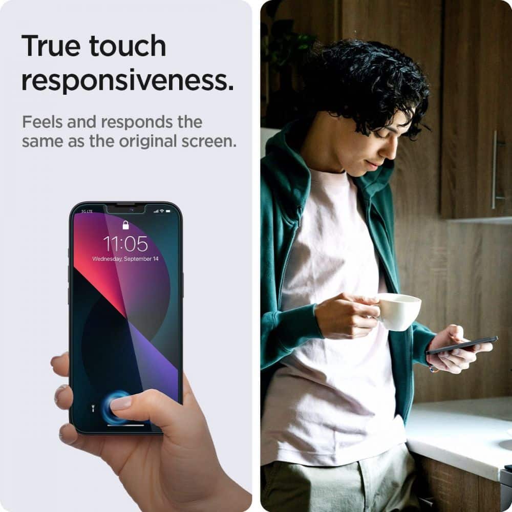 Spigen - Glas.TR EZ-FIT (2 ks) - iPhone 13 Pro Max / 14 Plus - Soukromí