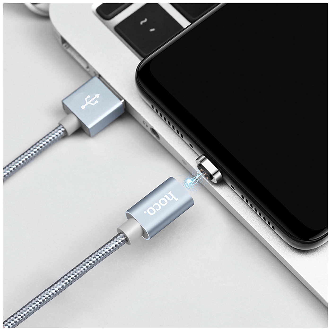 hoco. USB kabel za iPhone, metal magnetic, Lightning, 2.0 A - U40A Magnetic Lightning
