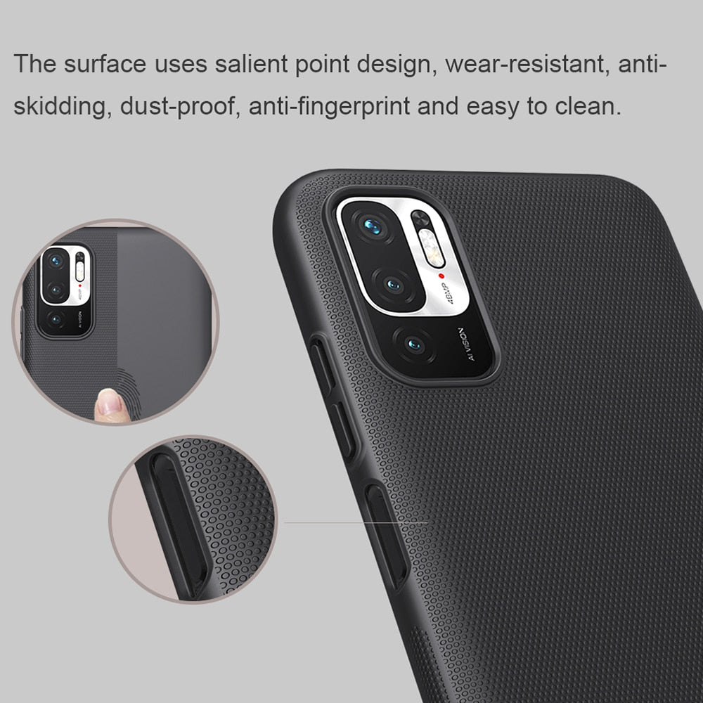 Nillkin - Super Frosted Shield - Xiaomi Redmi Note 10 5G / Poco M3 Pro 5G - černá