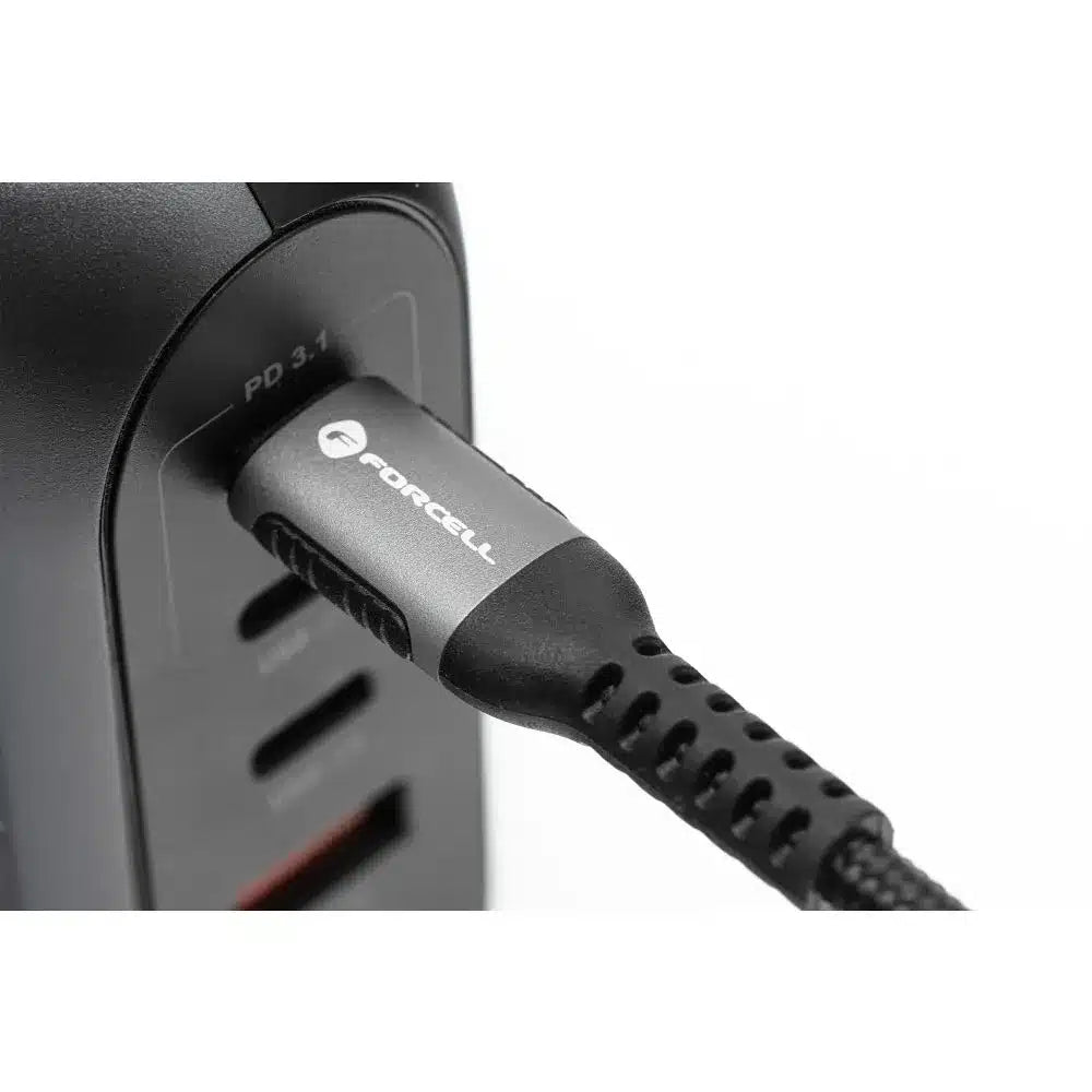 USB C na Lightning kabel Forcell F-Energy PD 3A 27W Cafule 50 cm – černý