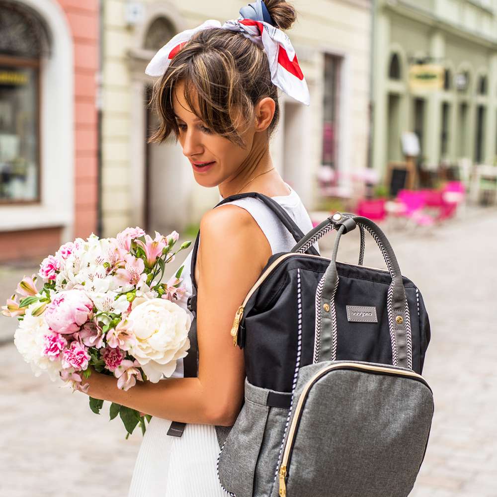 BabyOno Oslo Style ruksak za mame, crni