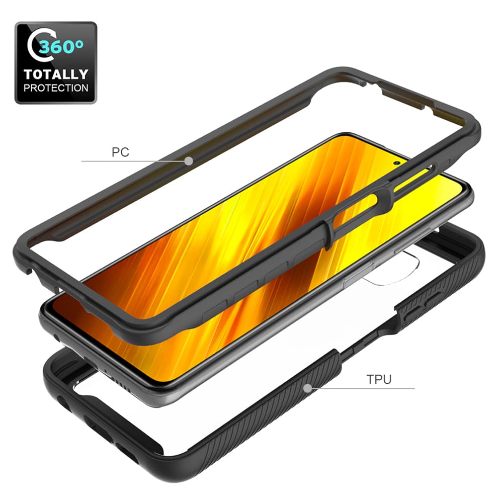 Techsuit - Defense360 Pro + Screen Protector - Xiaomi Poco X3 / Poco X3 NFC / Poco X3 Pro - černá