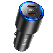 HOCO Auto punjač (NZ3 Clear Way) - 2xUSB Type-C QC 3.0 PD 40W 3A - crni