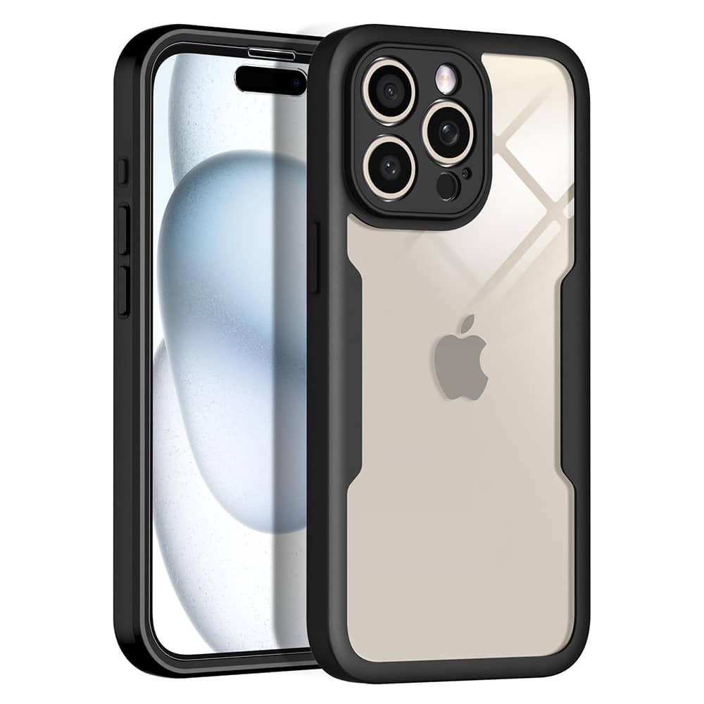 Techsuit – ColorVerse 360 Series oboustranný ochranný kryt pro iPhone 14 Pro – černý