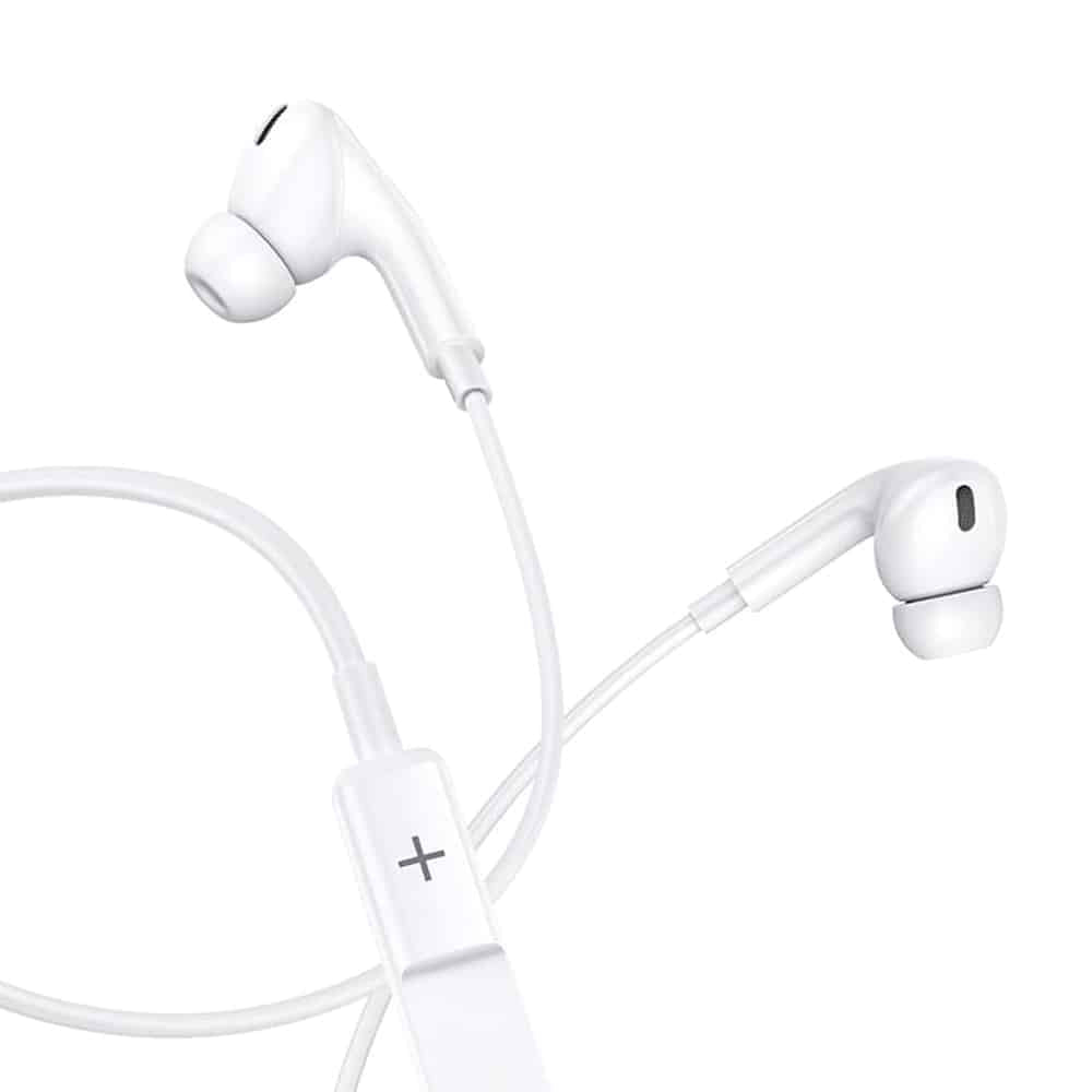 USAMS - Stereo sluchátka EP-41 (US-SJ452) - In-ear, Type-C s mikrofonem, 1,2 m - Bílá