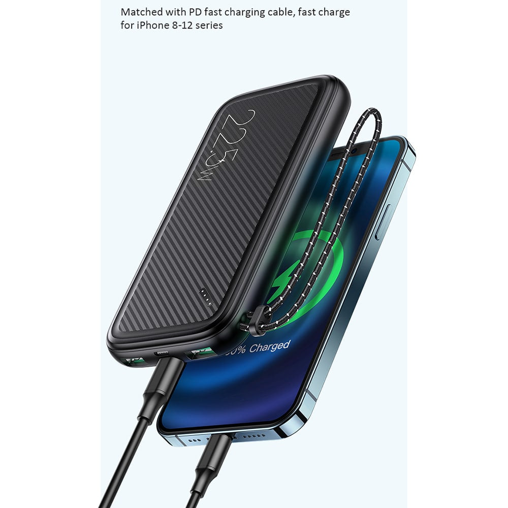 USAMS - Powerbanka PB56 (US-CD151) - duální USB, rychlé nabíjení 3.0, PD 3.0, 10000mAh - černá