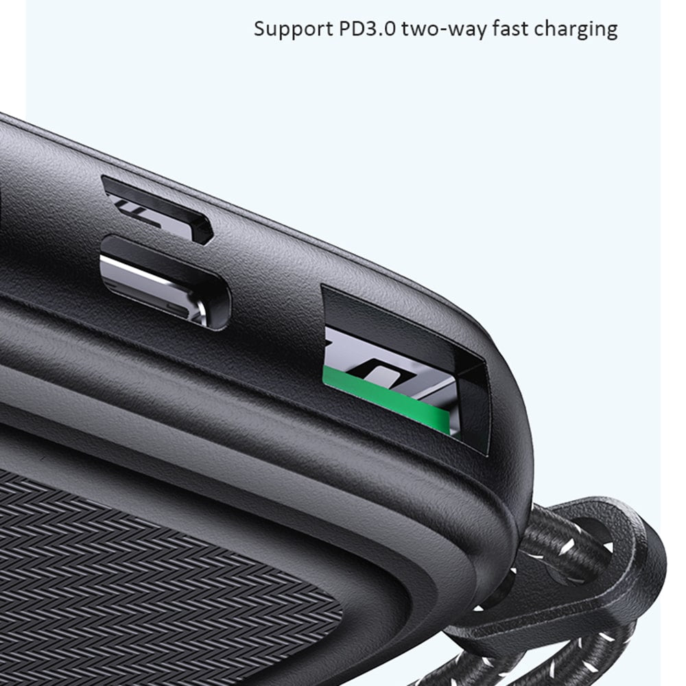 USAMS - Powerbanka PB56 (US-CD151) - duální USB, rychlé nabíjení 3.0, PD 3.0, 10000mAh - černá