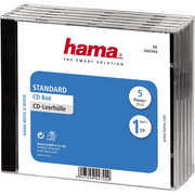 Hama CD Jewel Case Standard, Pack 5 Umetak C oblika 1 diskova Crno, Prozirno