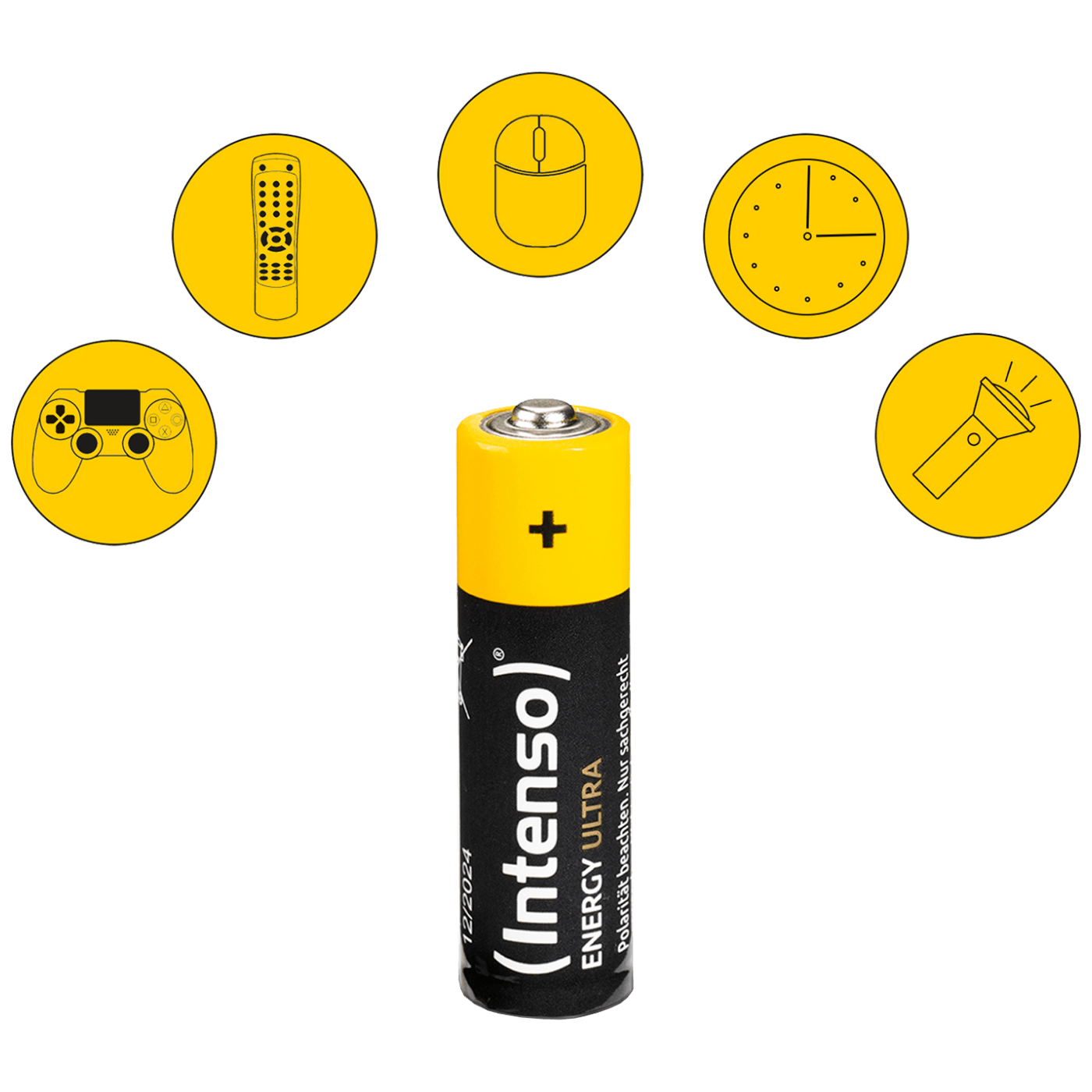 (Intenso) Alkalické baterie, AA LR6/4, 1,5 V, blistr 4 ks