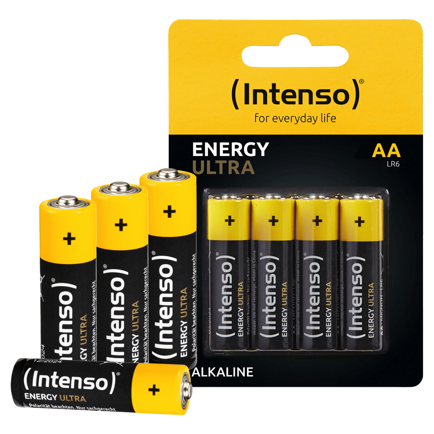 (Intenso) Alkalické baterie, AA LR6/4, 1,5 V, blistr 4 ks