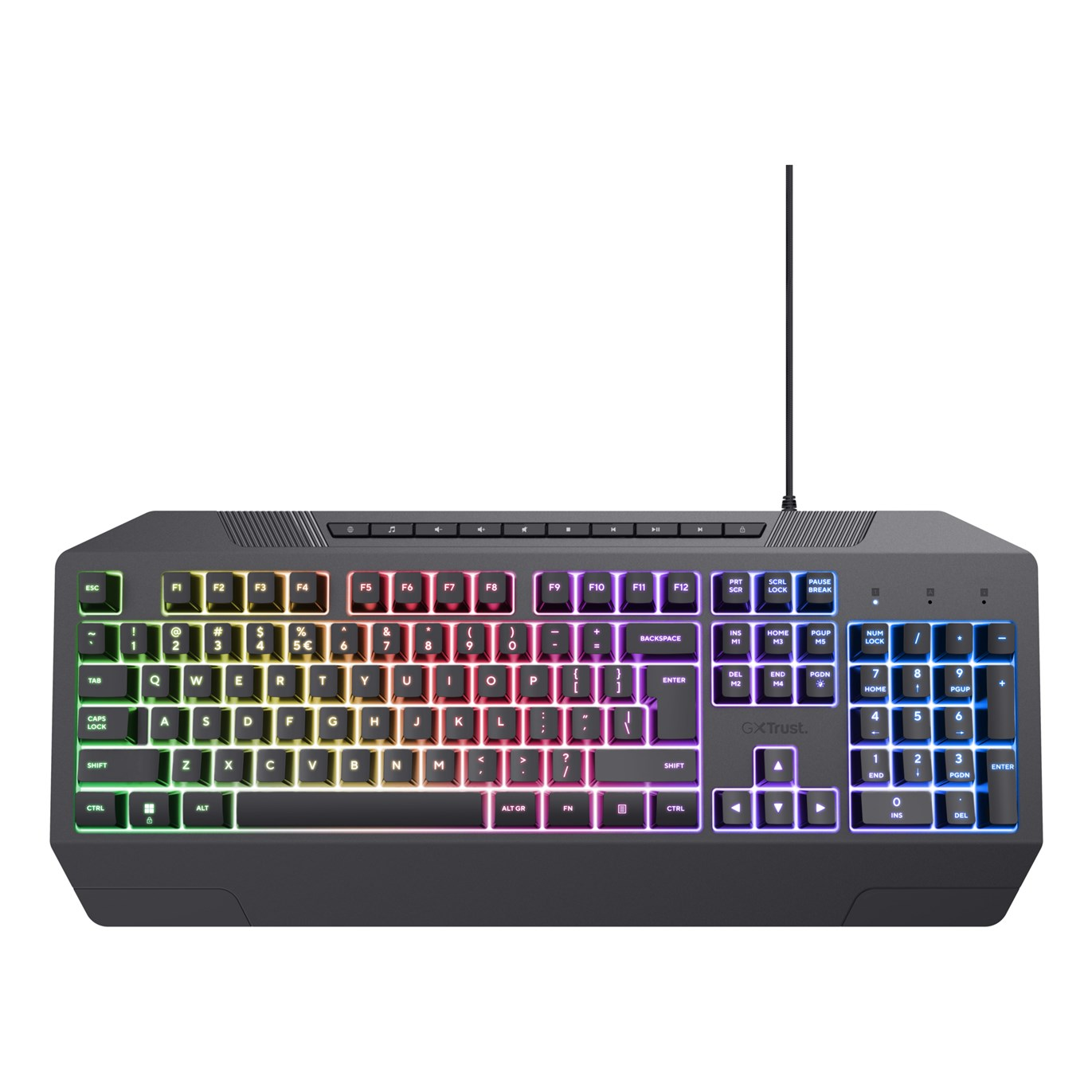 Trust GXT 836 Evocx tipkovnica Igranje USB QWERTY US Engleski Crno