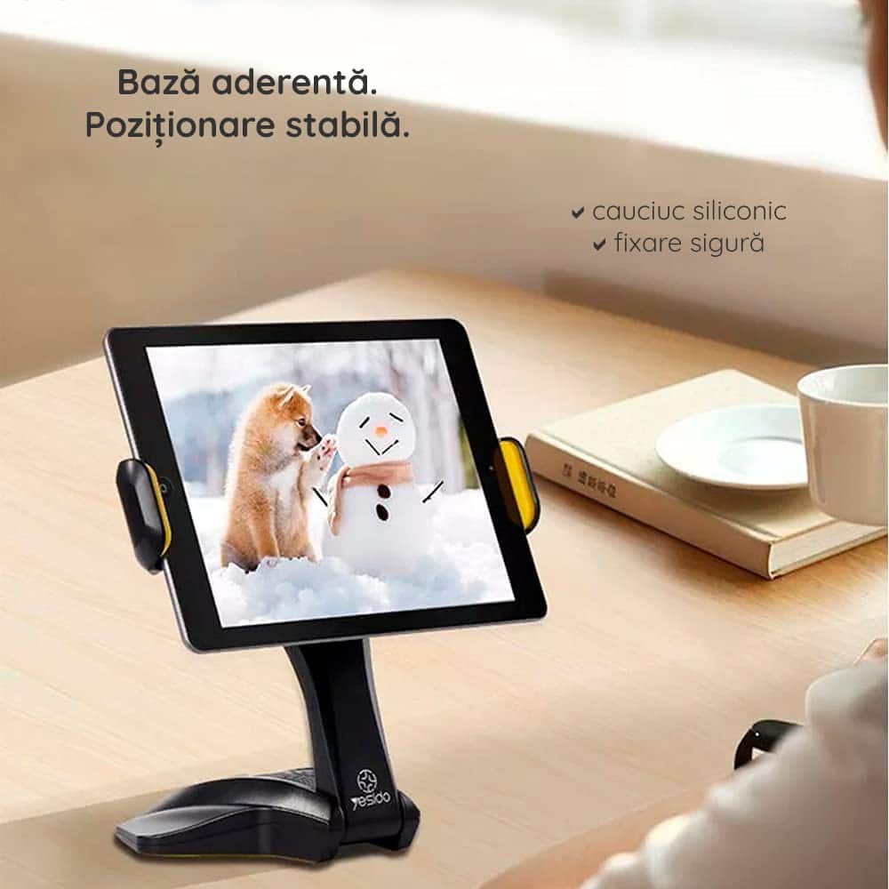 Yesido – Stolní držák (C21) – na telefon, tablet 6,5–10" – černý