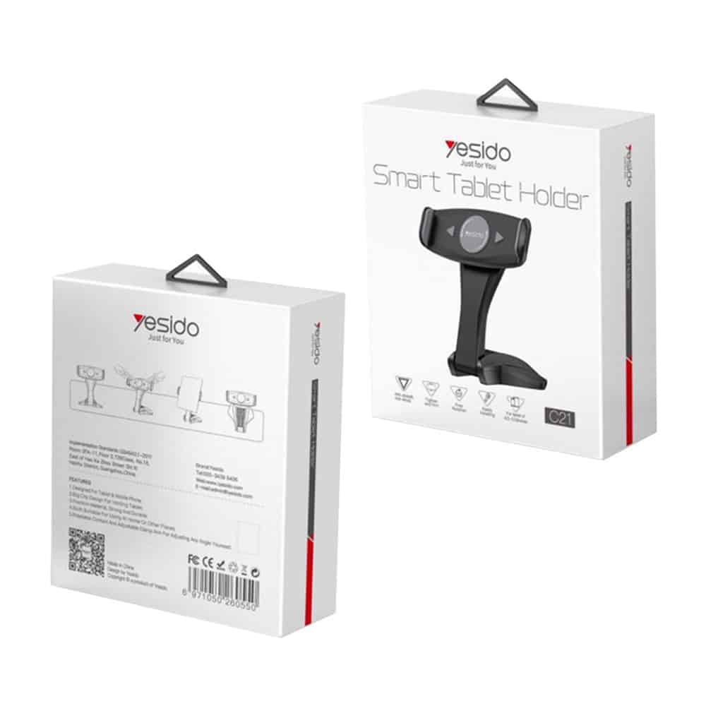 Yesido – Stolní držák (C21) – na telefon, tablet 6,5–10" – černý