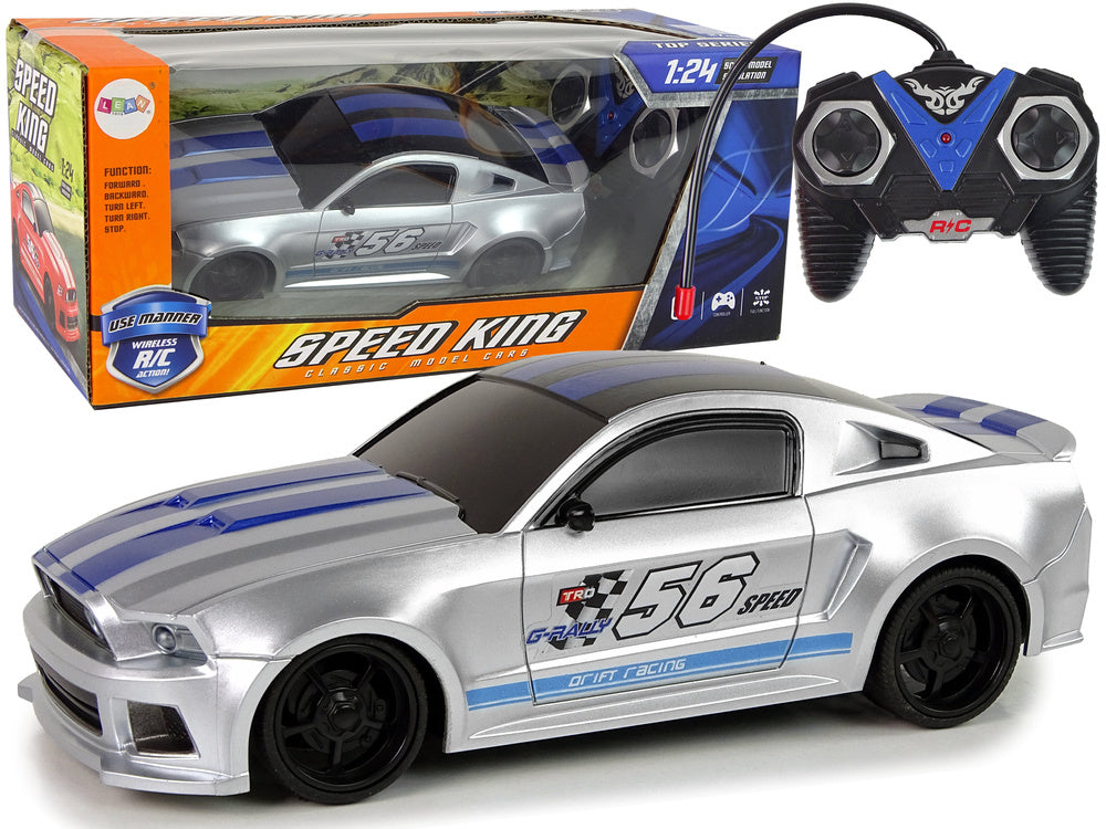 Auto na daljinsko upravljanje R/C Sports Car 1:24 Speed King - srebrni