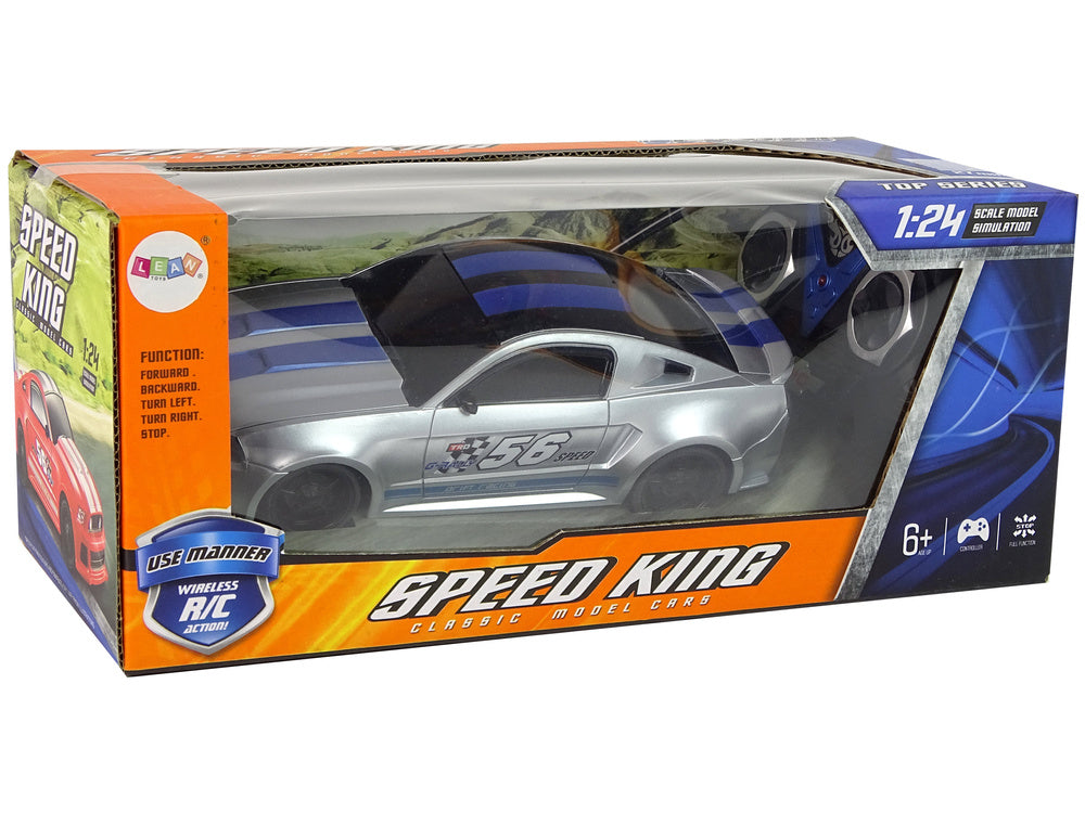 Auto na daljinsko upravljanje R/C Sports Car 1:24 Speed King - srebrni