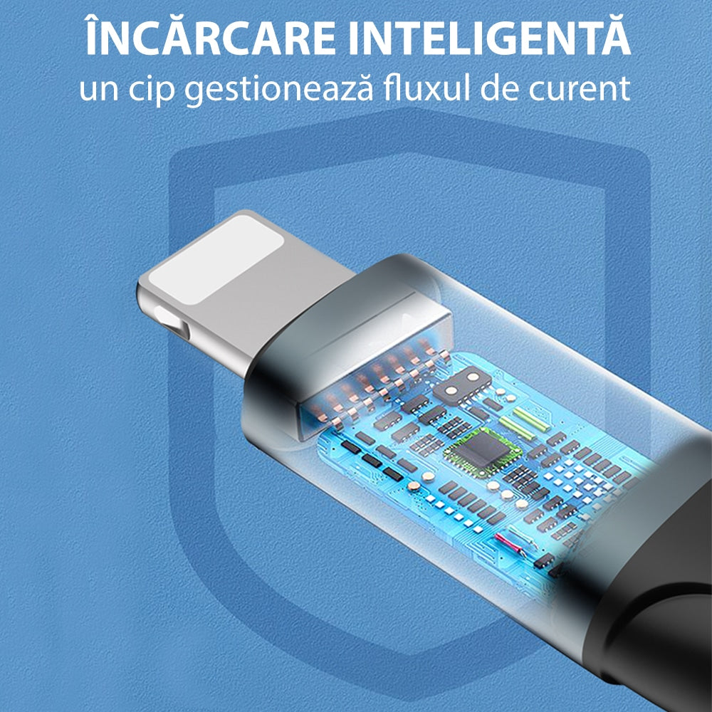 Yesido - Datový kabel (CA-62) - USB na Lightning, 2,4 A, 1,2 m - černý