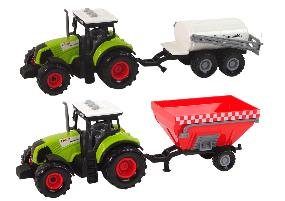 Set za igru poljoprivredni traktor + 2 poljoprivredna stroja