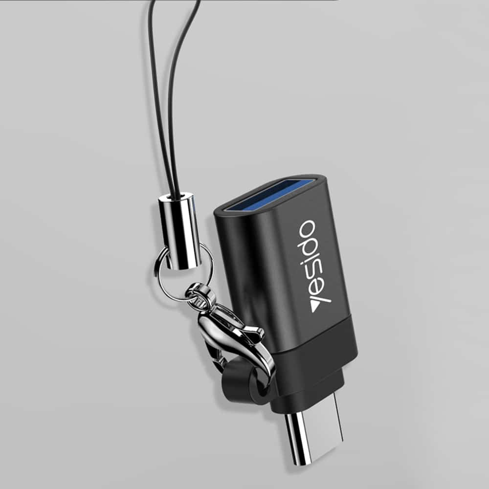 Yesido - OTG adaptér (GS06) - Type-C na USB 3.0 Plug & Play 5Gbps - černý