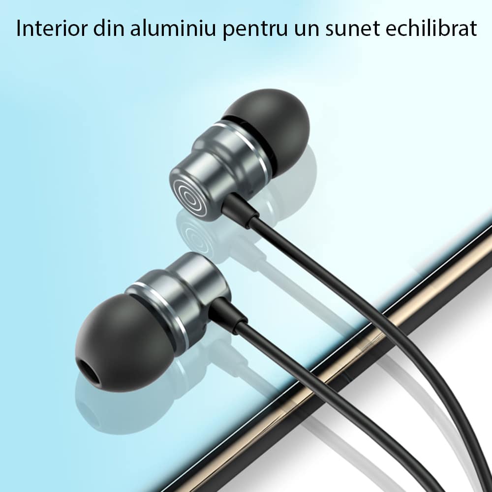 Yesido - Stereo sluchátka (YH32) - Jack 3,5 mm s mikrofonem, 1,2 m - černá