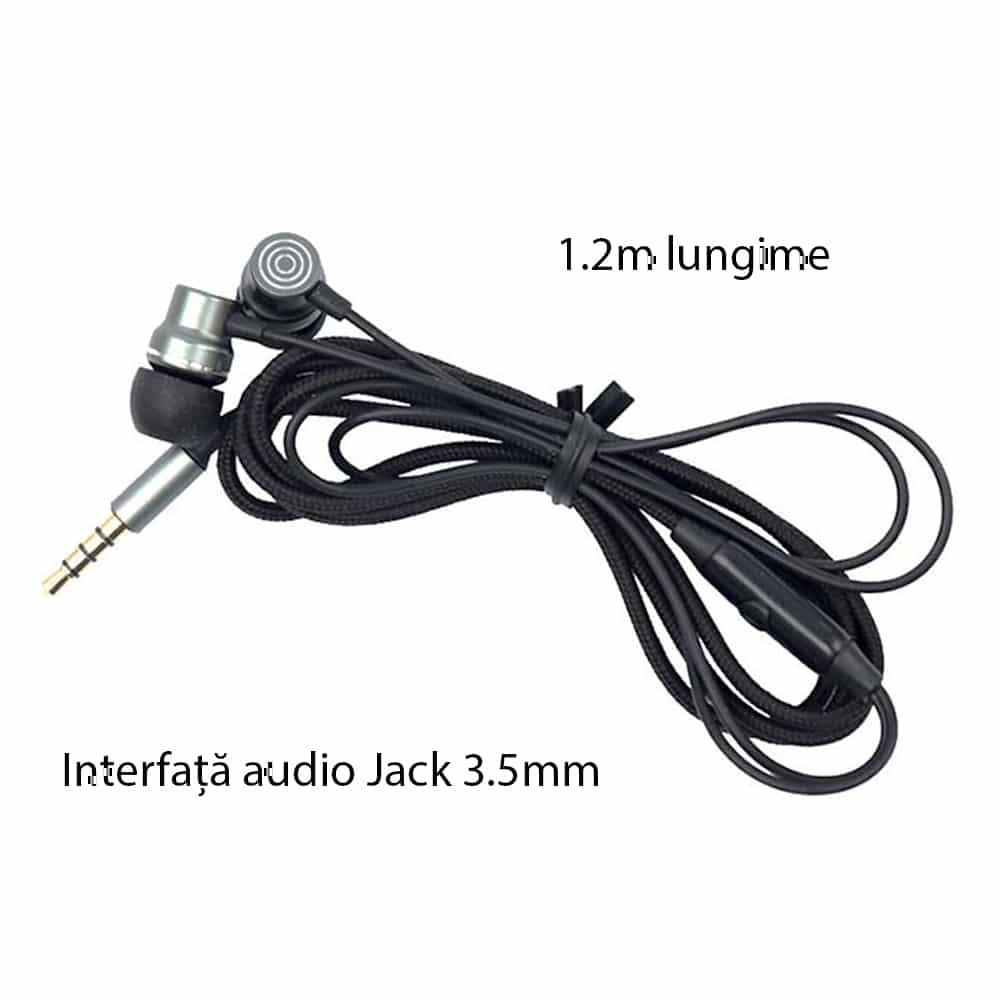 Yesido - Stereo sluchátka (YH32) - Jack 3,5 mm s mikrofonem, 1,2 m - černá