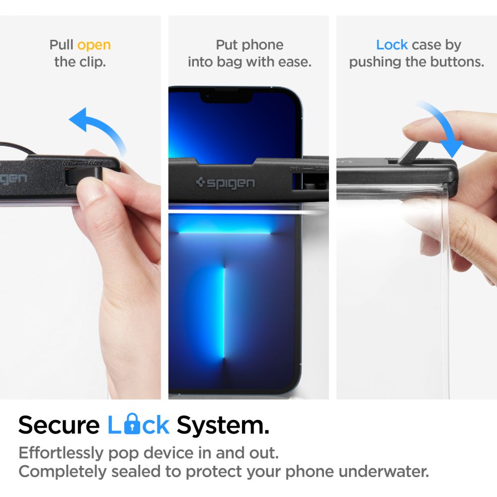 SPIGEN A601 UNIVERZÁLNÍ VODOTĚSNÉ POUZDRO CRYSTAL CLEAR